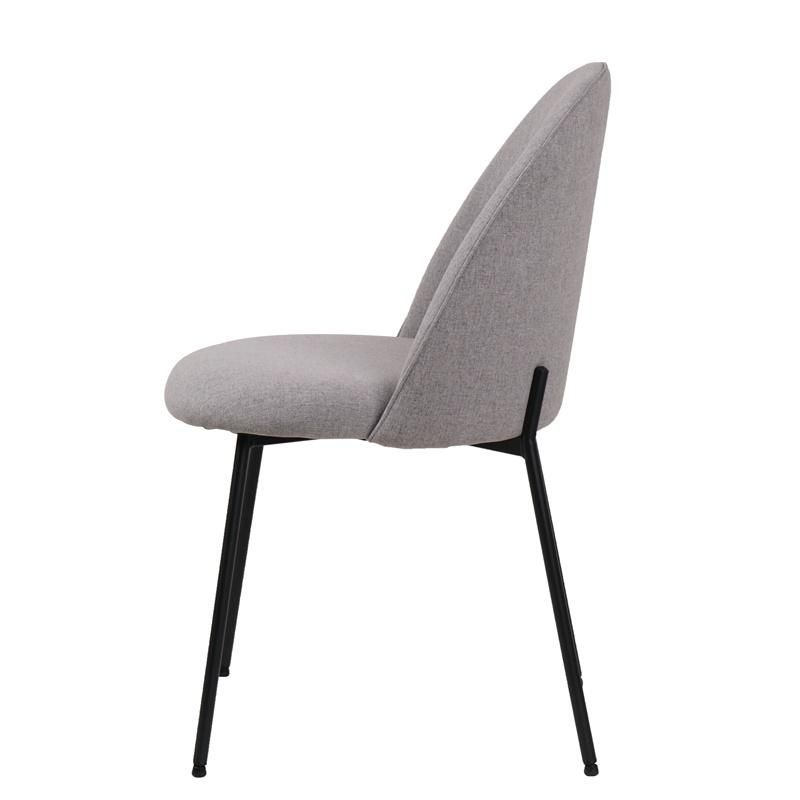 Restaurant Furniture Modern Hotel Colorful Upholstered Fabric Velvet Dining Chair with Metal Legs