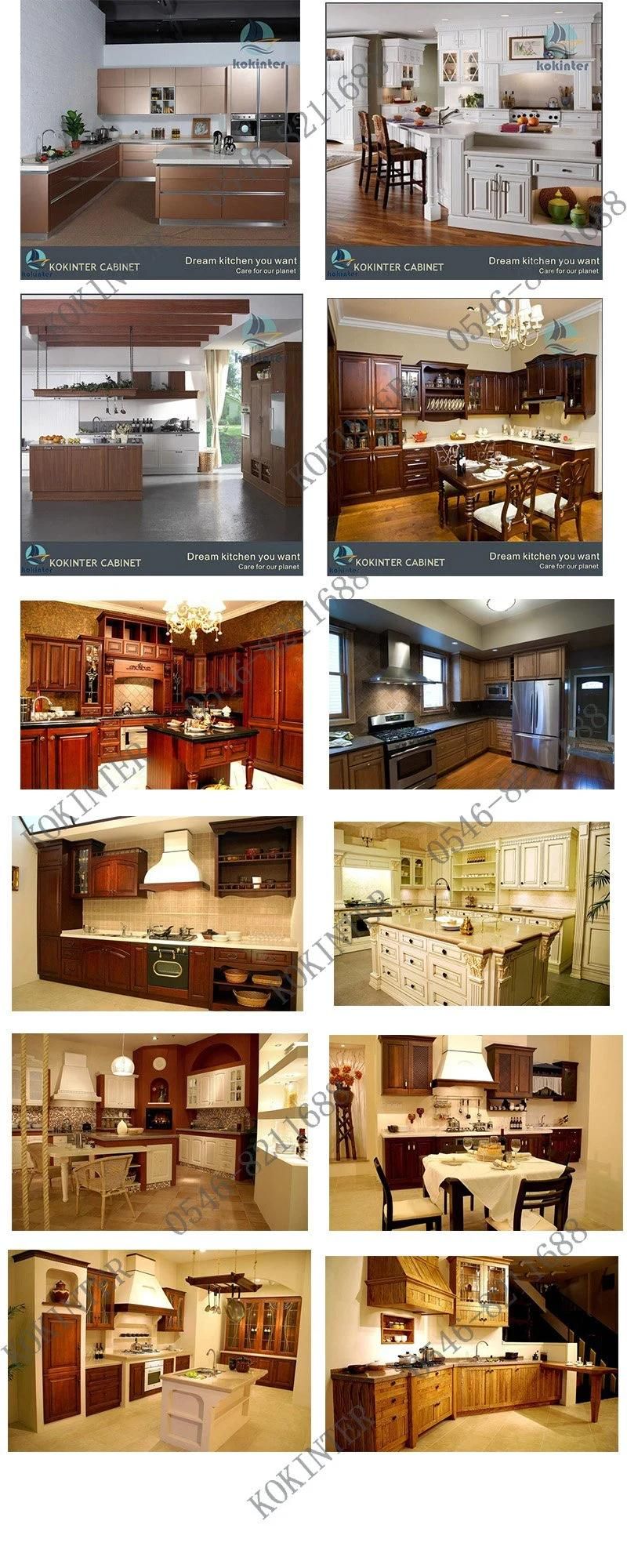 New Design China Soild Wood Kitchen Cabinet Six Modern