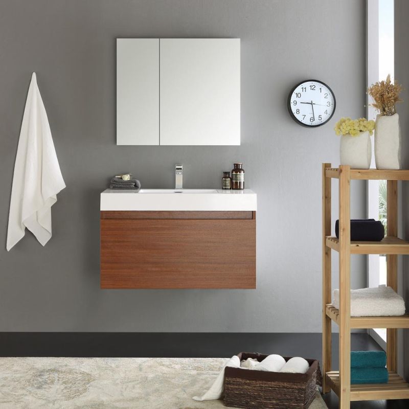 Factory Wholesale Modern Bathroom Furniture Sanitary Ware Basin Cabinet Wall Mounted Bathroom Vanity