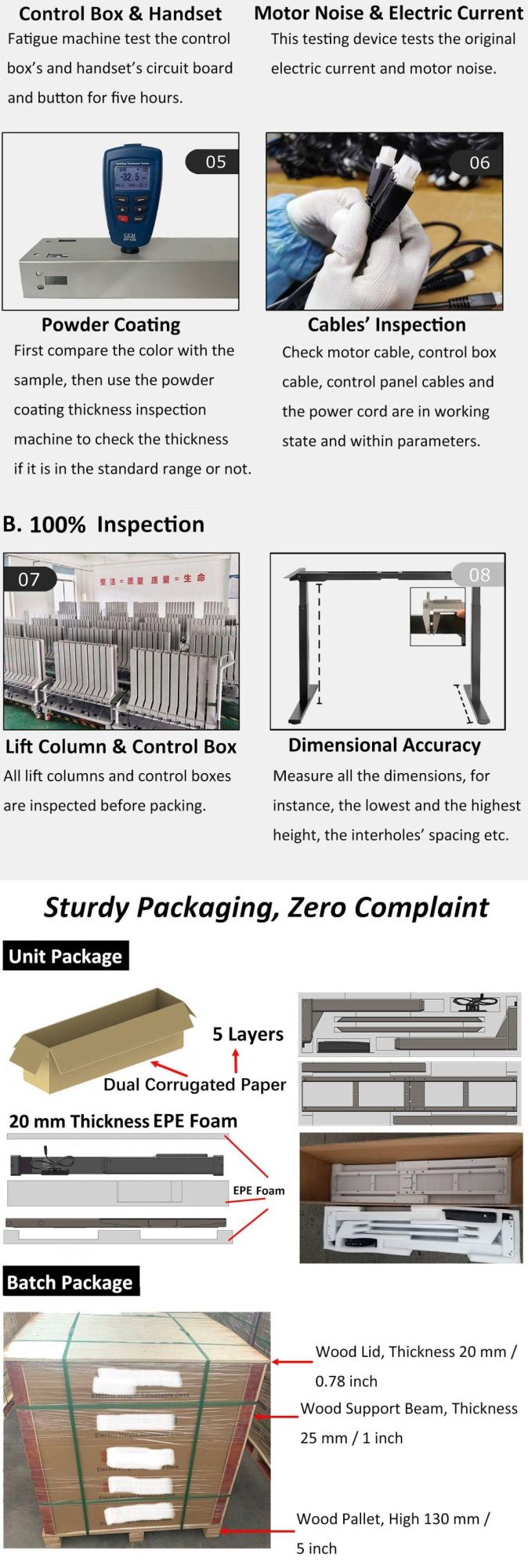 Quick Assembly Ergonomic Furniture Office Manufacturer Cost Electric Stand Desk