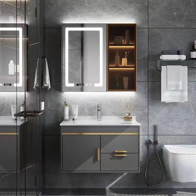 Light Luxury Bathroom Furniture Modern Simple Bathroom Intelligent Mirror LED Medicine Cabinet