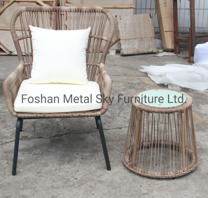 Outdoor Metal Rattan Garden Hotel Leisure Coffee Table Beach Chair