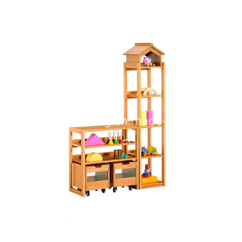 Combination Display Rack for Kindergarten, Day Care Furniture Kid Rack, School Furniture Children Wooden Rack, Playroom Furniture Toy Storage Rack