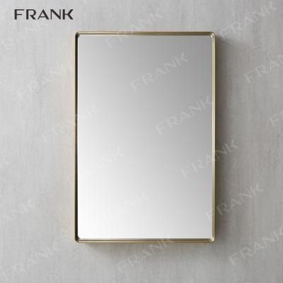 Wall Hang Metal Frame Bathroom Mirror Retangular Glass