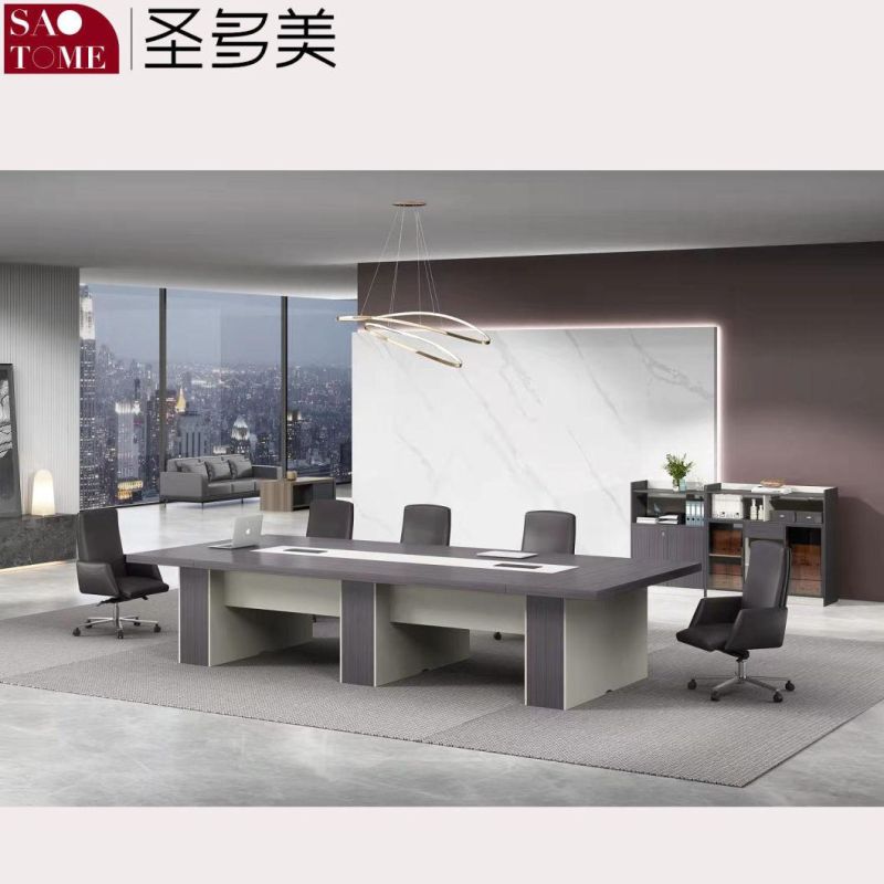 Modern Foshan Office Wooden Table Ordinary Desk Office Furniture Four People