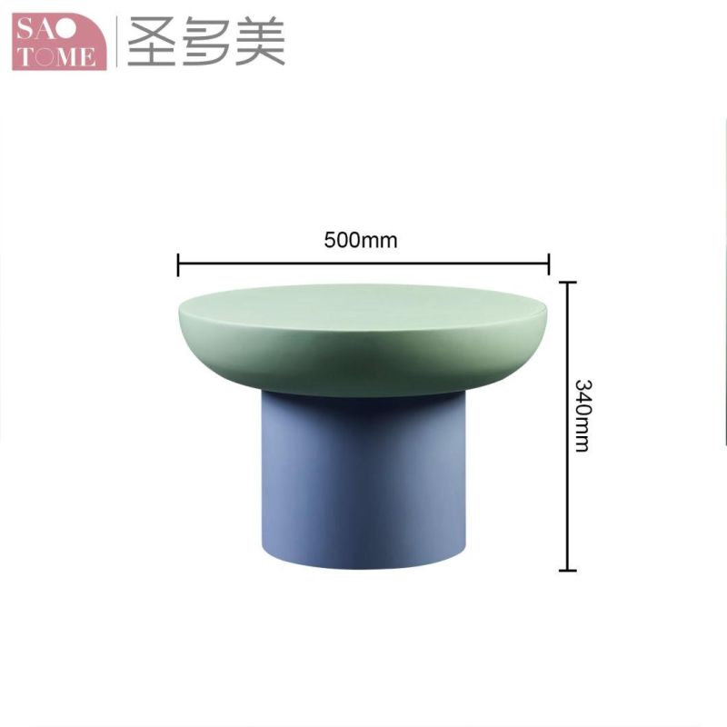 Small Round Table with Surface on Wooden Table