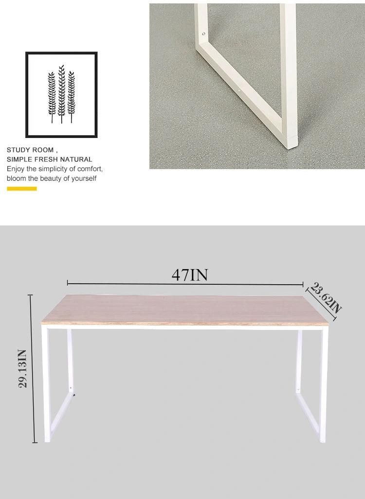 Home Wooden Panel Laptop Computer Office Table Desk Furniture Modern Scrivania Escritorio L Shape Office Desks with Steel Legs