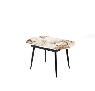 Home Apartment Furniture Pandora Round Folded Rock Beam Table