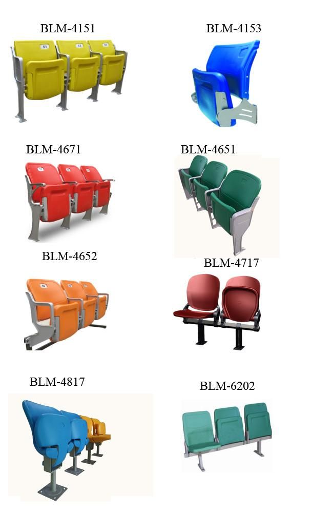 Manufacturer Blm-4151 Factory Wholesale Used Stadium Seats Plastic Seats for Stadium China Stadium Seat Folding Arena Stadium Seat with Bracket