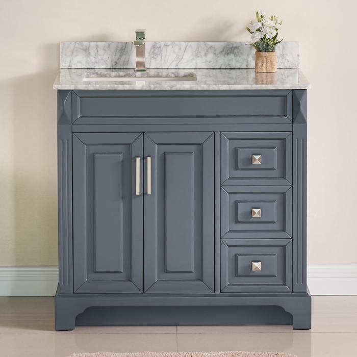 36′′ Color Charcoal Gray Bathroom Vanity Cabinet