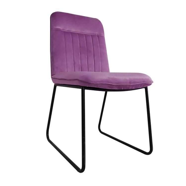 Modern Design Velvet Restaurant Living Room Dining Chairs with Metal Legs Chair