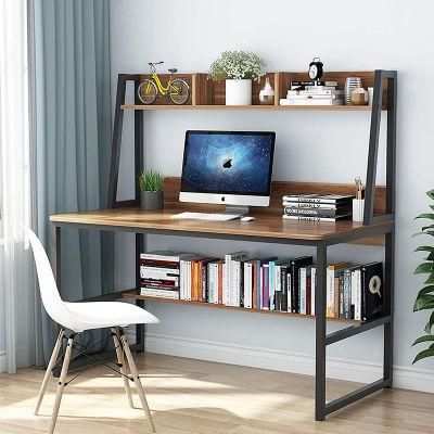 Youth Ironck Modern Design Writing Computer Desk with Bookshelves