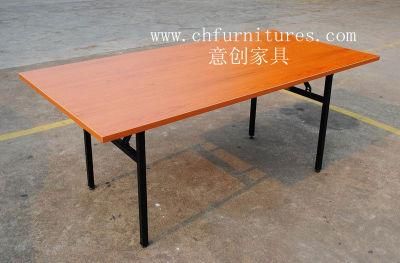 Brown Melamine Folding Retangular Table (YC-T181)