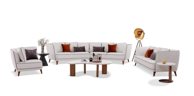 Elegant Design White Sofa Set Living Room Furniture