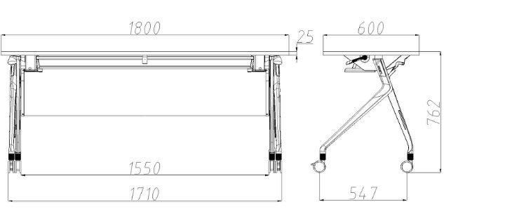 Quality Assurance Training Study Metal Office Folding Conference Furniture