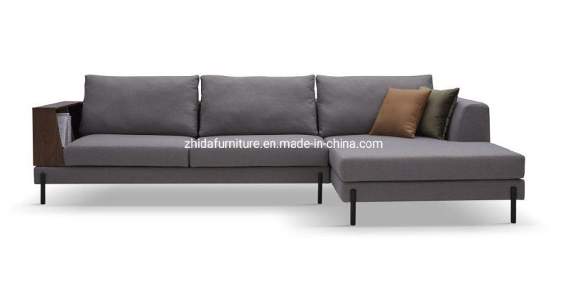 Chinese Hotel Lobby Modern Big L Shape Sectional Fabric Sofa