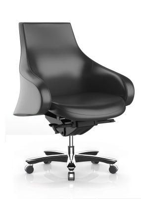 Modern Design High Back Ergonomic Executive Chair Swivel Adjustable Genuine Leather Office Chair