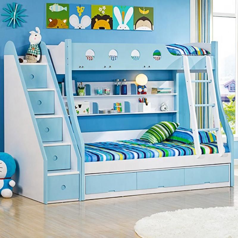 Children Wooden Bed Double Bunk Bed Kids Loft Bunk Bed