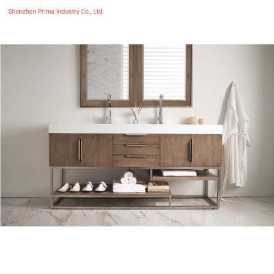 World Popular Floor-Mounted Solid Wood Bathroom Vanity