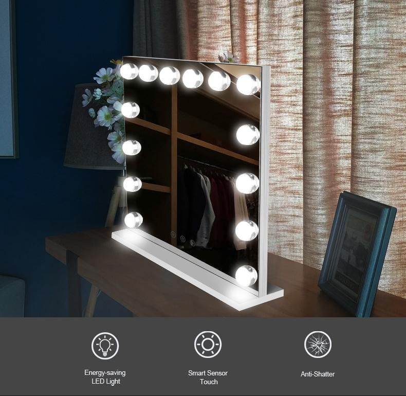 High Definition Desktop Furniture Mirror Hollywood Mirror for Makeup