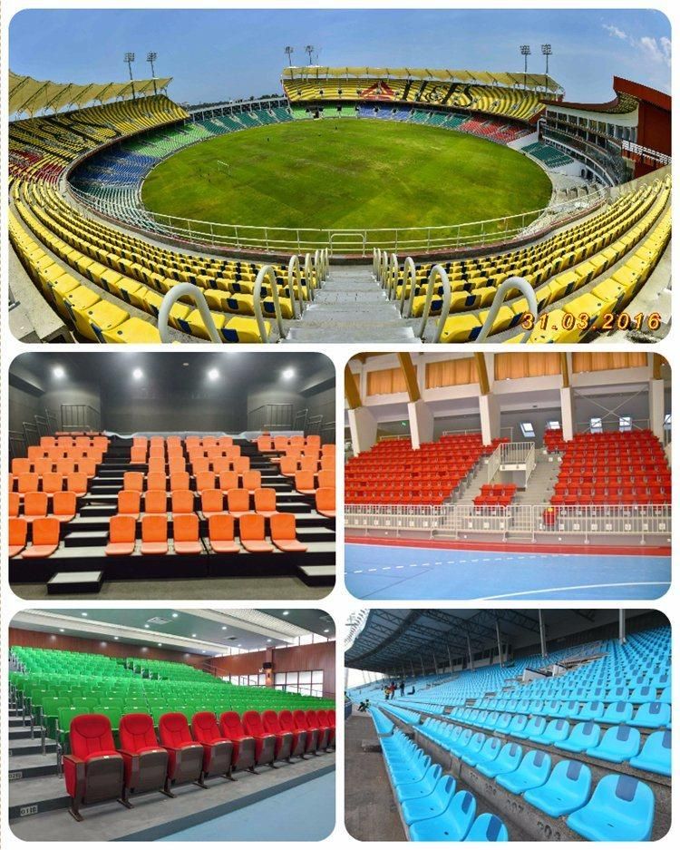 Anti UV HDPE Blow Molded Stadium Chair Seat with Medium Back, Wholesale Stadium Seating