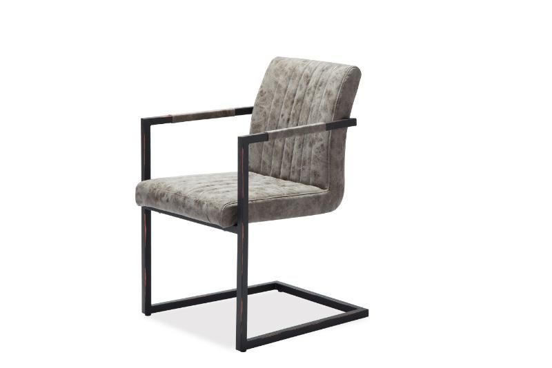 Home Furniture Luxury Upholstered PU Dining Chair with Metal Legs