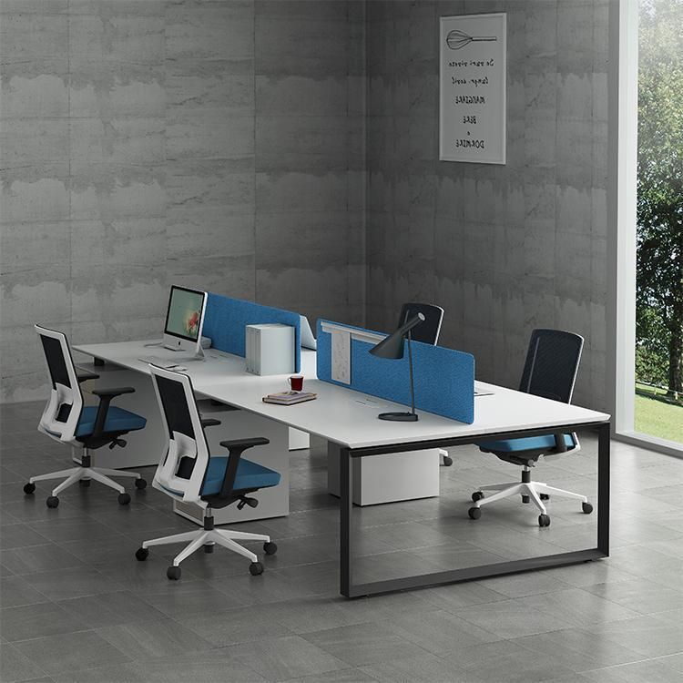 Modern Design Custom 2 4 6 Person Staff Modular Workstation Furniture Office Desk