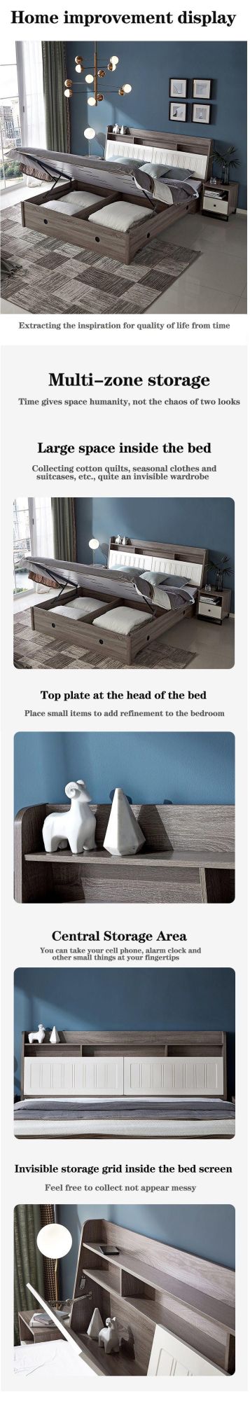 Chinese Modern Massage Beds Office Dining Living Room Coffee Table Hotel Bedroom Home Wooden Bedroom Furniture