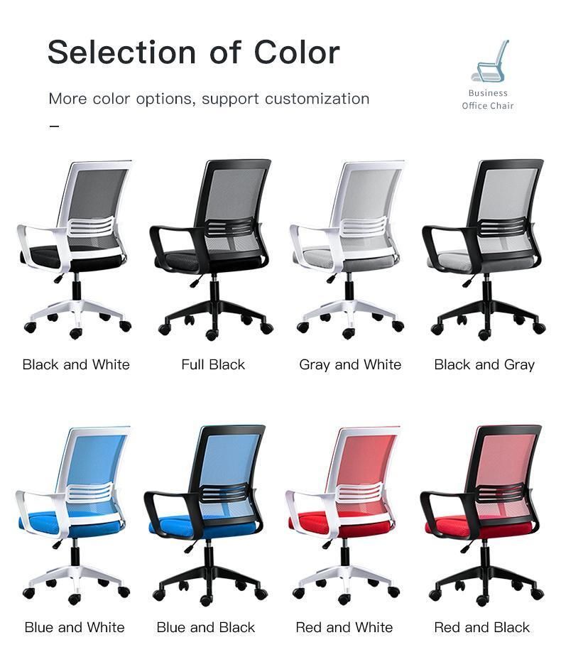 Commercial Furniture Armrest Rolling Modern High Back Lumbar Support Chaises De Bureau Office Mesh Staff Task Desk Chair