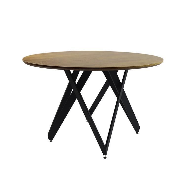 Modern Home Restaurant Hotel Dining Room Simple MDF Iron Steel Dining Table for Outdoor