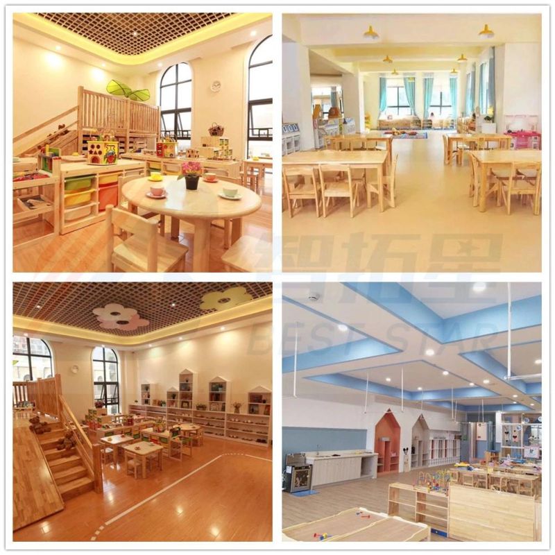 Preschool and Day Care Center Chair, Nursery School Classroom Furniture Chair, Modern Student Wooden Stack-Able Chair, Children Kindergarten Kids Chair