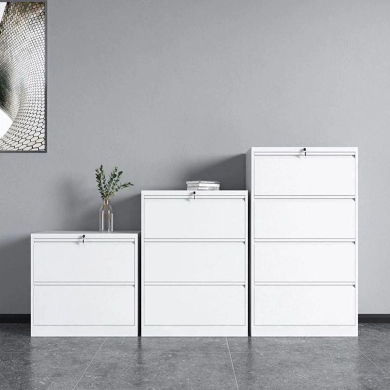 Modern 3-Drawer Steel Lateral Filing Cabinet