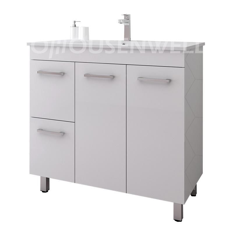 Knock Down Paint Washbasin Cabinet Plastic Home Bathroom Room Furniture