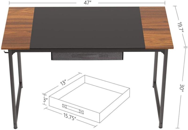 Modern Steel Frame Computer Desk Study Desk