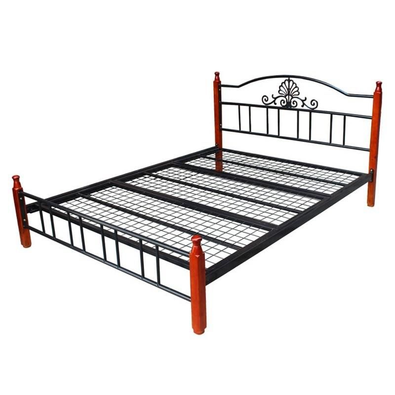 Hotel Dormitory Convenient and Simple Atmospheric Iron Metal Single Double Bed for Home Furniture