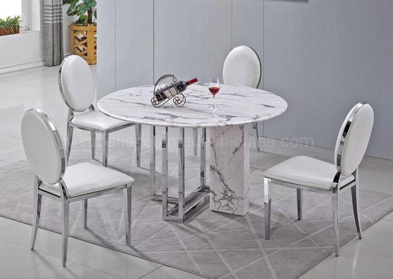 European Style Cheap Restaurant Square Stone Top Dining Table