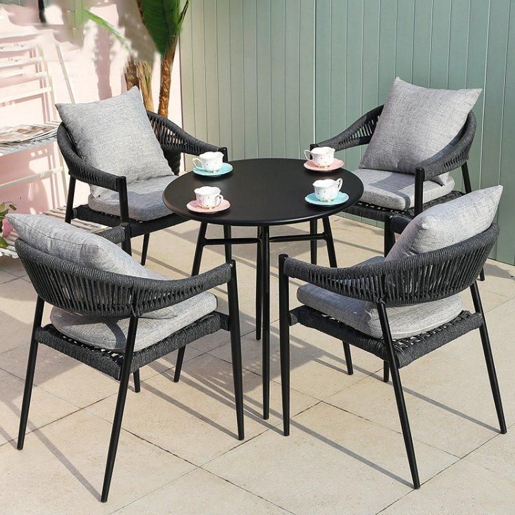 High Quality Custom Leisure Home Modern Rattan Patio Bistro Outdoor Garden Dining Furniture