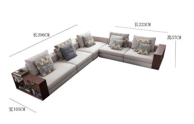 Modern Sofa Set Fabric/Leather Leisure L-Shape Sofa Chair Accepting Partial Selection