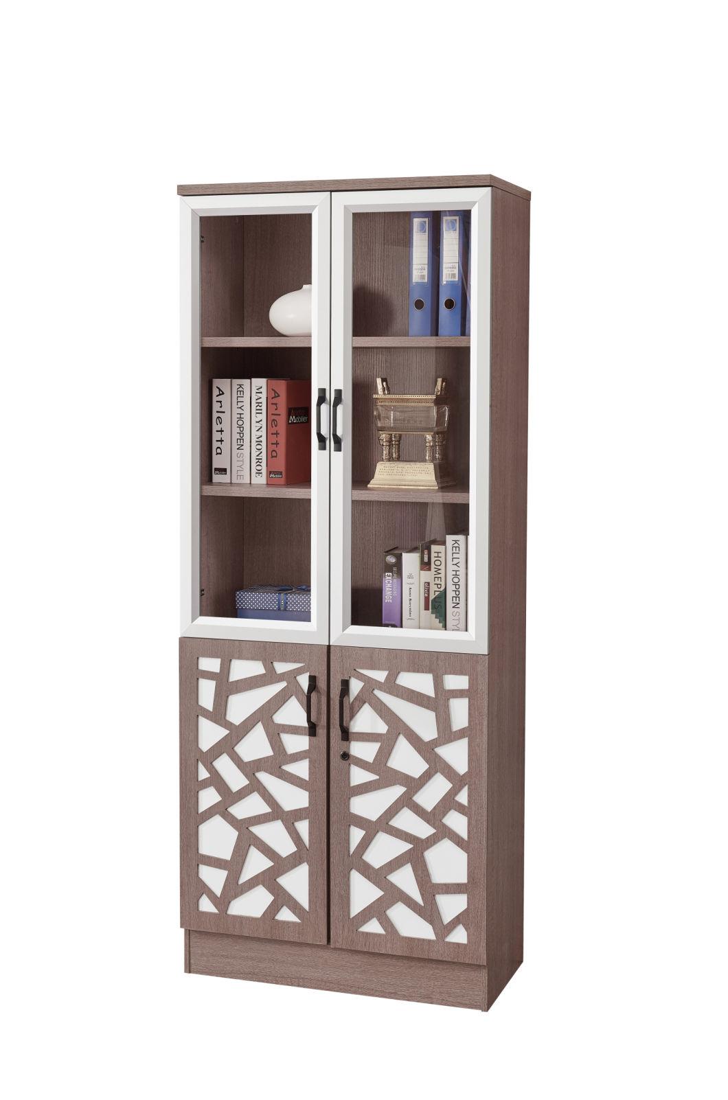 Modern Design Luxury Wooden 2 Doors File Cabinet Bookshelf