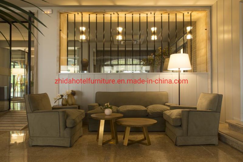 Modern Design Apartment Villa Hotel Furniture Living Room Bedroom Wooden Furniture Set Queen King Size Bed with End Stool for Sale