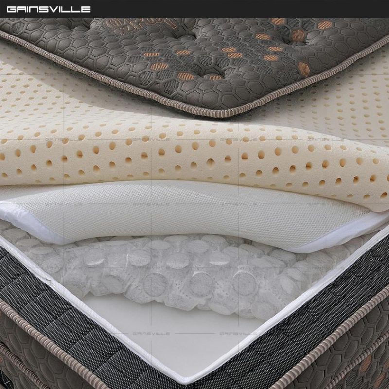 Luxury 5 Star Hotel Design Sleeping Latex Pocket Spring Queen Mattress