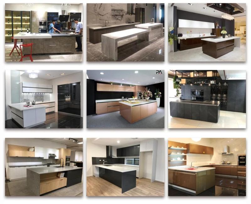 High Quality Luxury Furniture Modular Modern Lacquer and Melamine Kitchen Cabinets