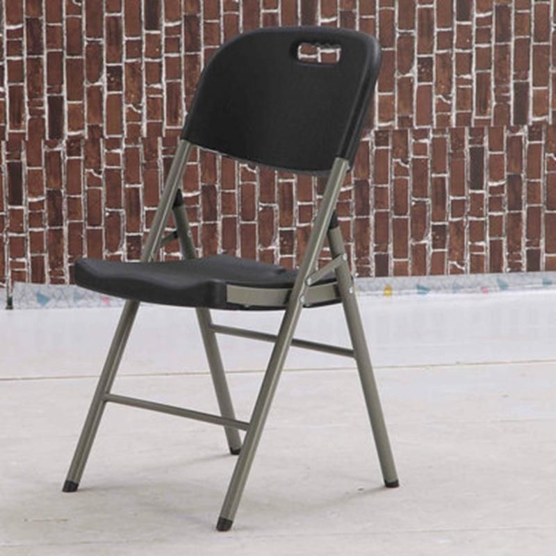 Modern Light Weight HDPE Seat Metal Frame Stools Lounge Outdoor Foldable Camping Garden Chair for Wedding Conference Events