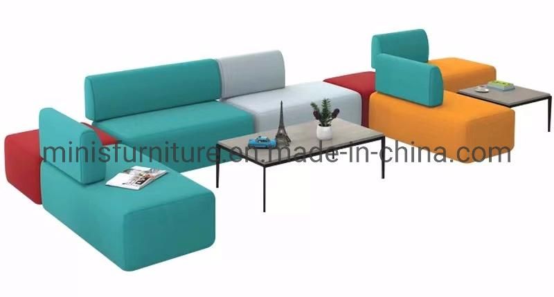 (M-SF30) Home/Hotel/Office Modern Simple Design Fabric L-Shaped Sofa Furniture with Mixed Colors