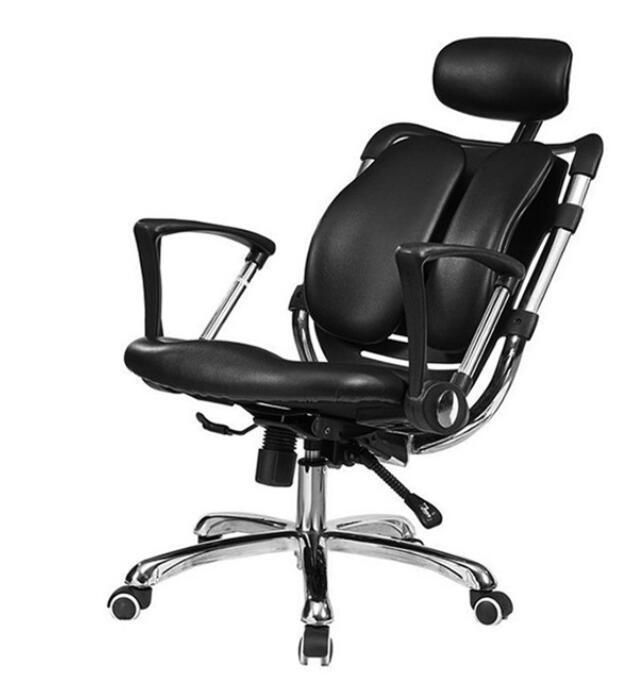 Black Leather Office Chair Comfortable Boss Chair Ergonomic Chair