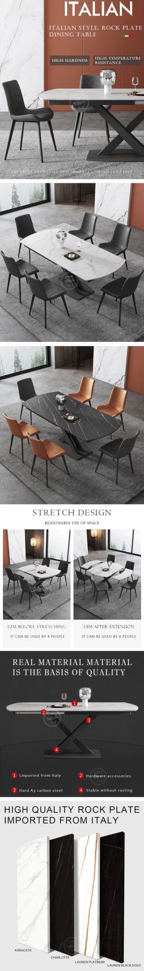 Modern Functional Ceramic Table and Chair Dining Furniture