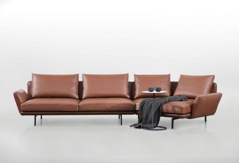 New Modern Sectional Leather Sofa Set L Shape Sofa Set Living Room Furniture GS9020