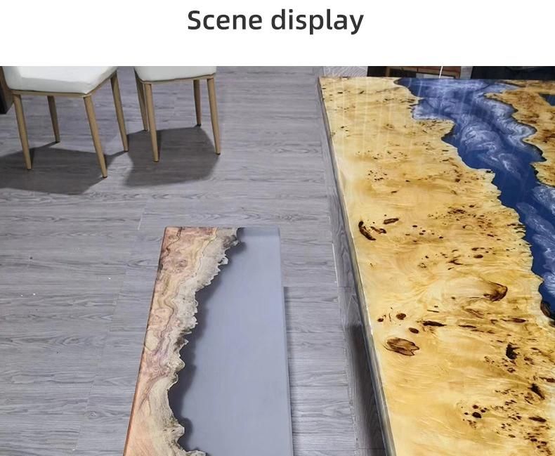 Hot Sale Eco Friendly Modern Design Epoxy Resin River Table