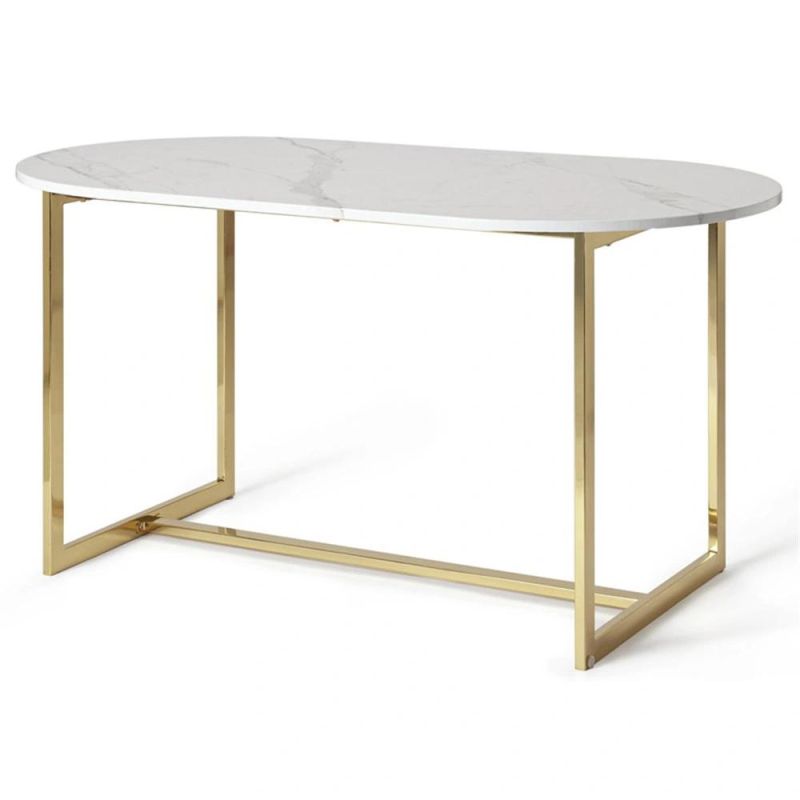 Modern Hot Sale Gold Round Marble Top Dining Table