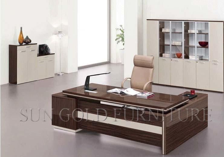 Wooden Manager Office Desk One Person Seat China Wholesale Sz-Wsj005